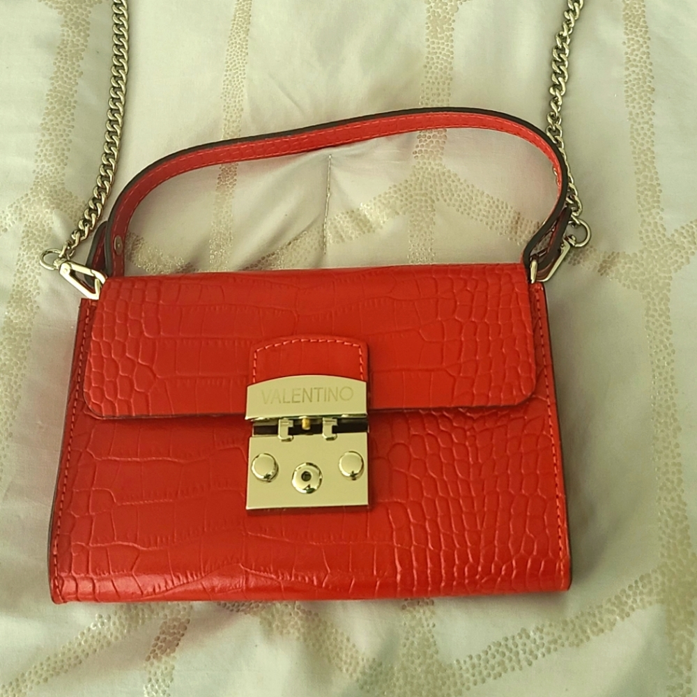 Valentino Purse Croco embossed brand new